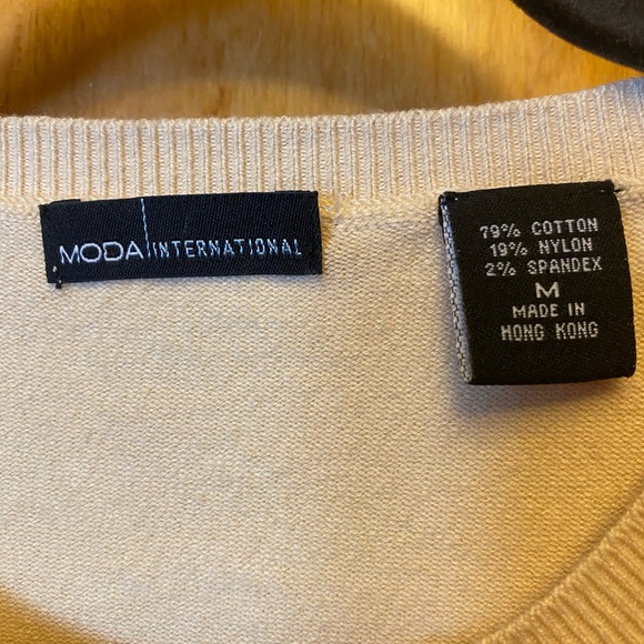 Last chance till 11/12! Moda International jeweled 3/4 sleeve tan cardigan - Picture 2 of 8